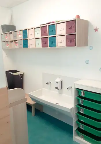 espace de change et de toilette